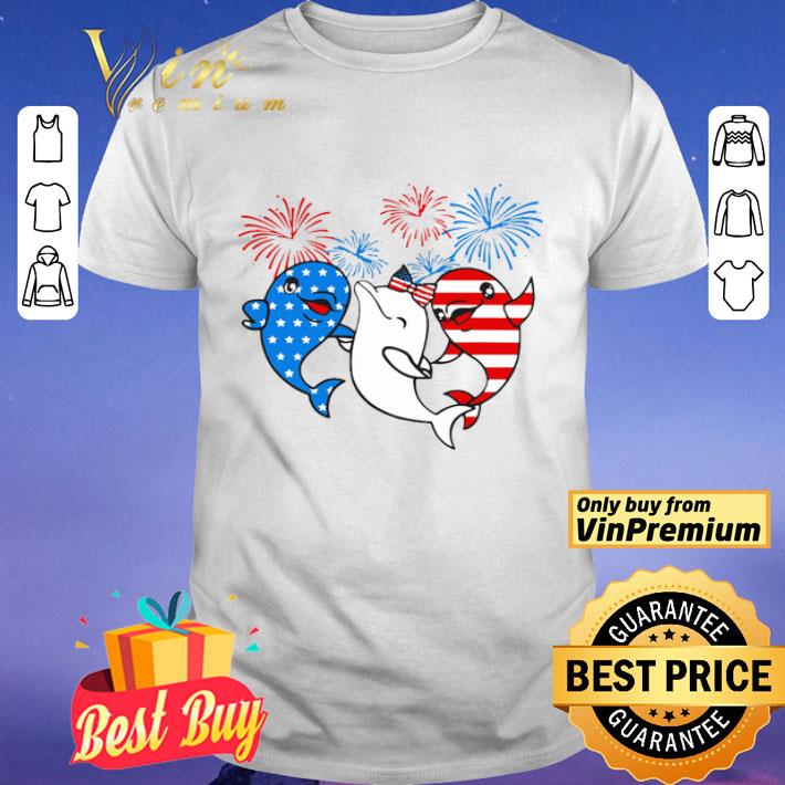 Dolphin American Flag independence shirt