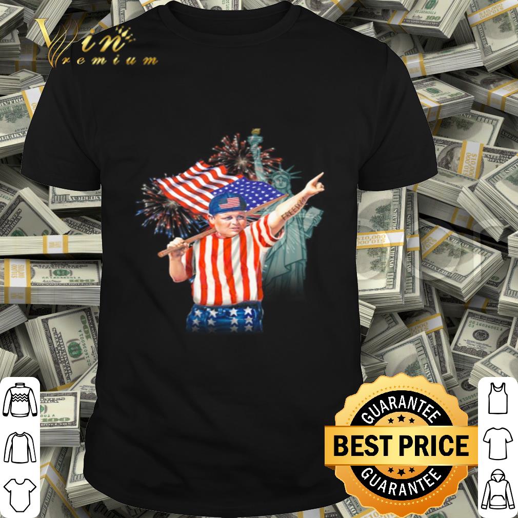Fat kid Freedom American Flag 4th Of July Independence Day shirt