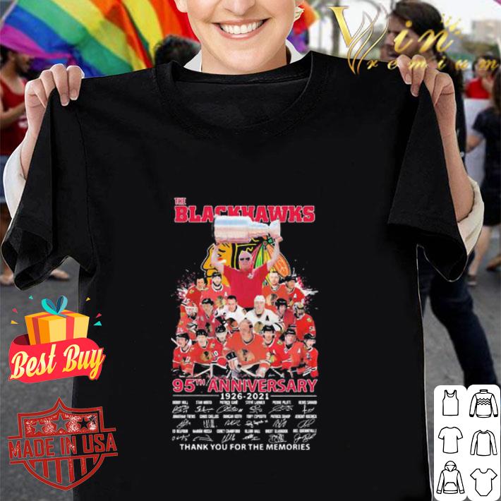 The Chicago Blackhawks 95th Anniversary 1926-2021 Signatures shirt