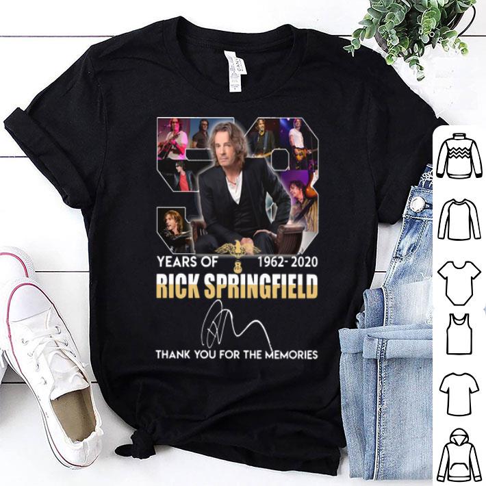 58 Rick Springfield Thank You For The Memories Signature shirt