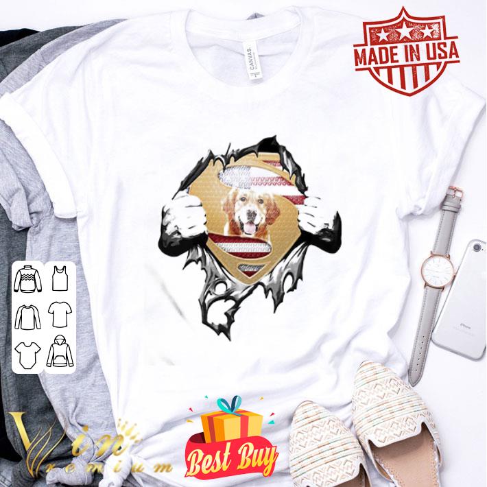 Inside Me Golden Retriever American Flag Independence Day shirt