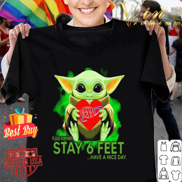Baby Yoda hug AAA Approved Driving School please remember stay 6 feet Coronavirus shirt