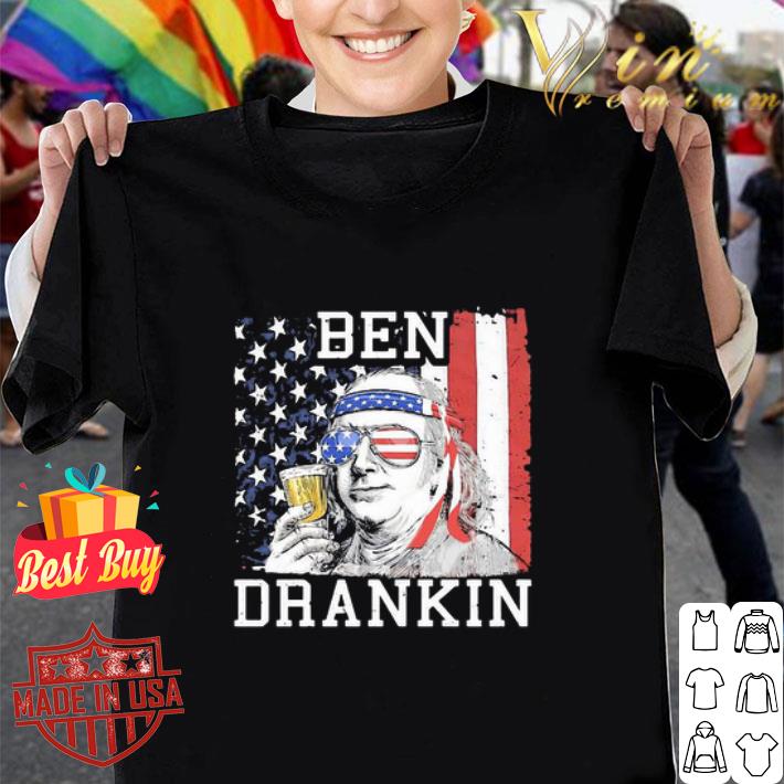 Beer Ben Drankin American flag 4th of july Independence Day shirt