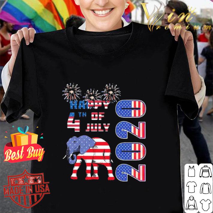 American Flag Elephant Happy 4th Of July 2020 Independence Day shirt
