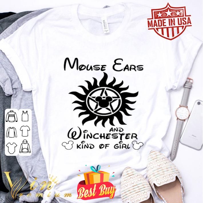 Mickey Mouse ears and Winchester kind of girl Supernatural logo shirt