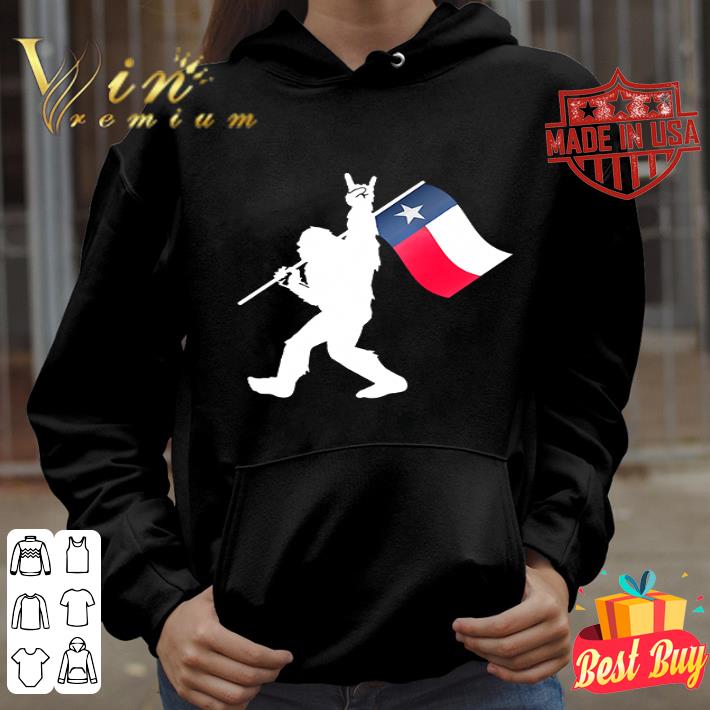 Bigfoot hold Flag of Texas shirt hoodie, sweatshirt, longsleeve tee
