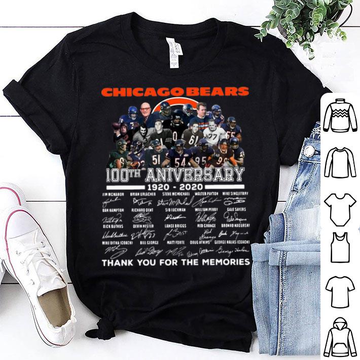 Chicago Bears 100th Anniversary Thank You For The Memories Signatures shirt