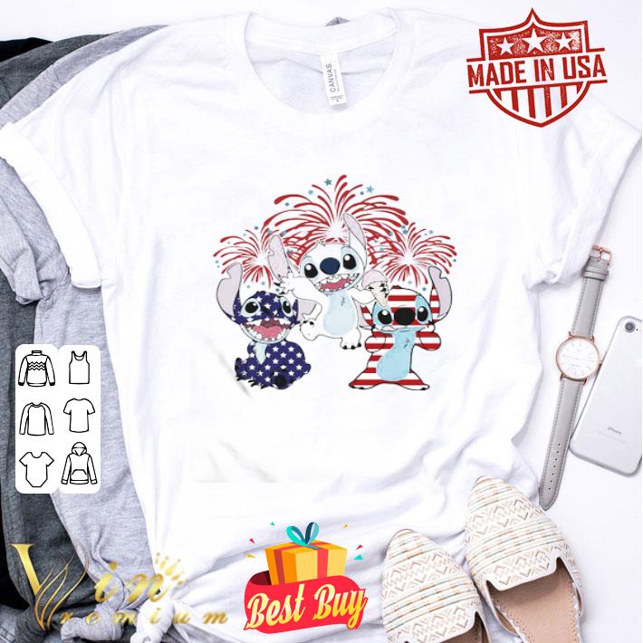 Firework Stitch American Flag Independence Day shirt