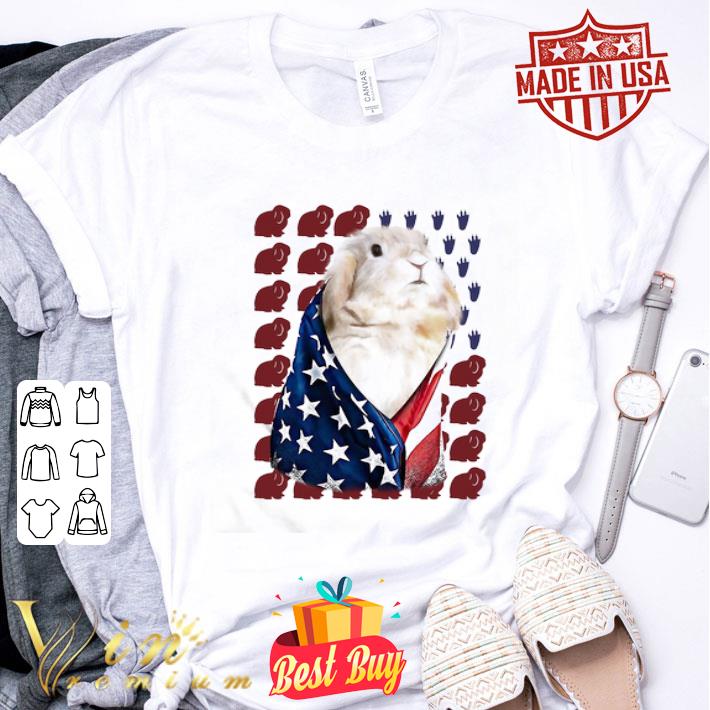 Firework Bunny American Flag Independence Day shirt