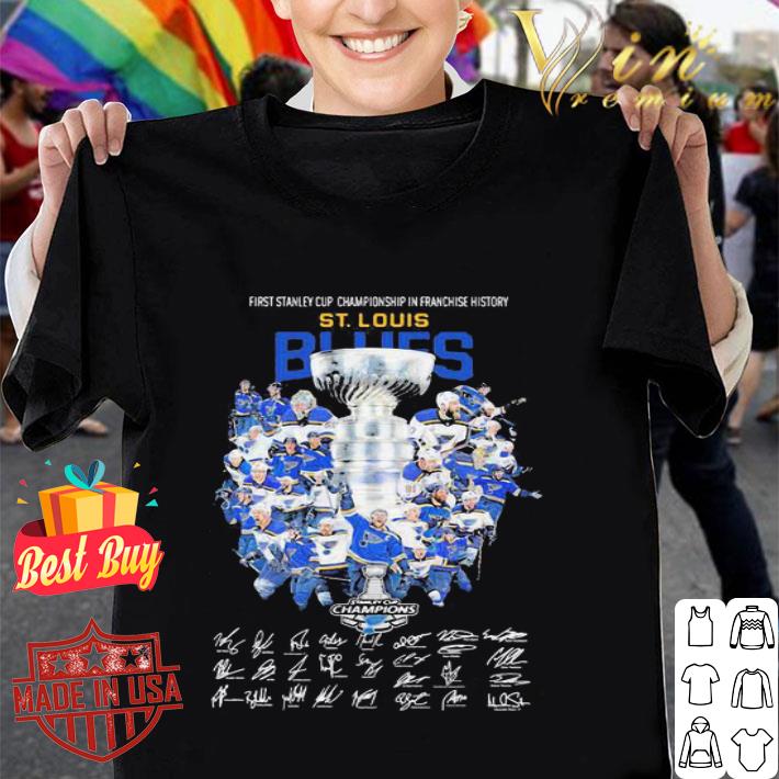 First Stanley Cup Championship In Franchise History St. Louis Blues Signatures shirt First Stanley Cup Championship In Franchise History St. Louis Blues Signatures shirt