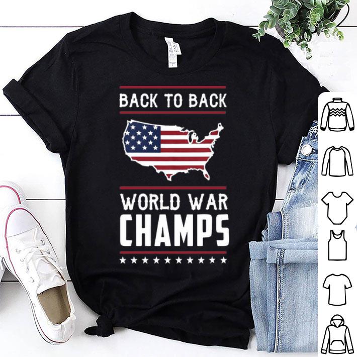 American Flag Map Back To Back World War Champs shirt