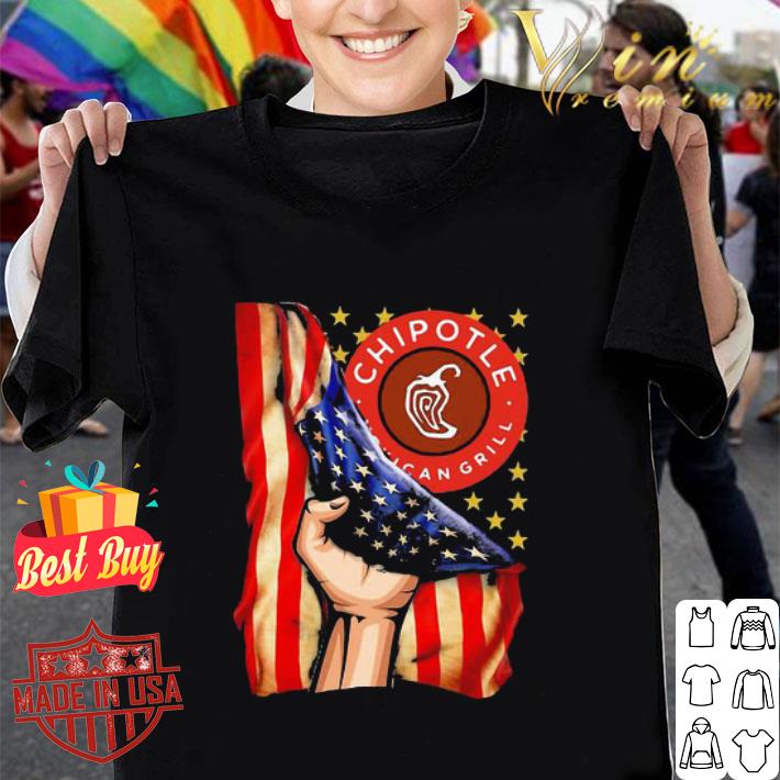 Chipotle Mexican Grill and American Flag Independence Day shirt
