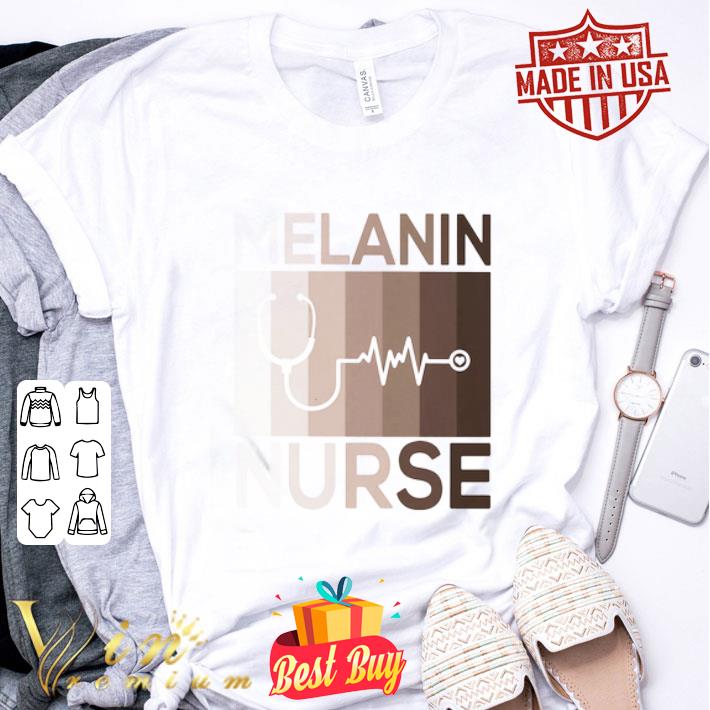 Melanin Nurse Medical Stethoscope Black Lives Matter shirt
