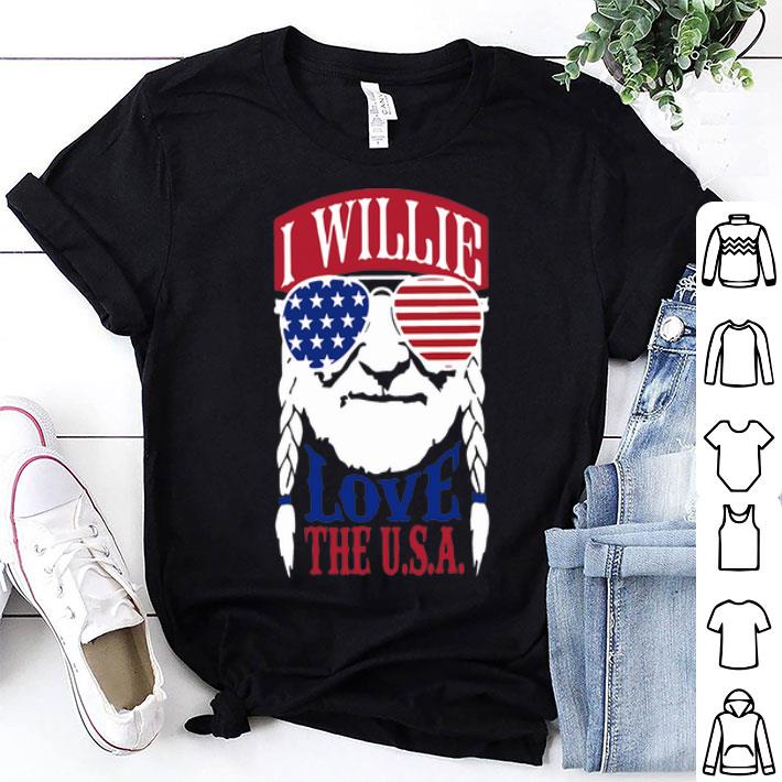 I Willie Love The USA American Flag shirt