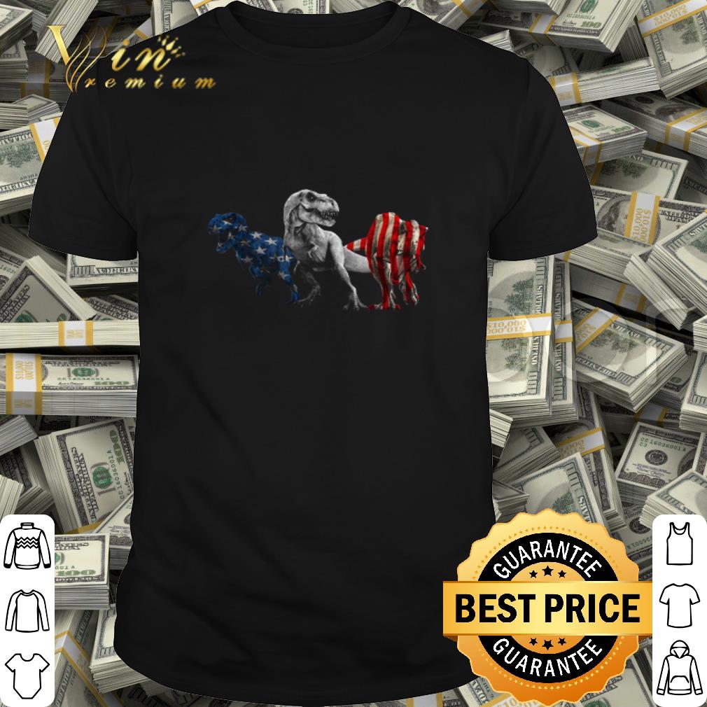 Dinosaur T-rex American Flag 4th Of July Independence Day shirt