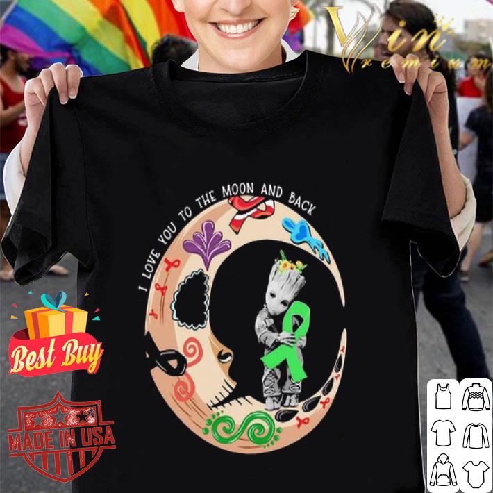 I Love To The Moon And Back Baby Groot Hug Kidney Disease Awareness shirt
