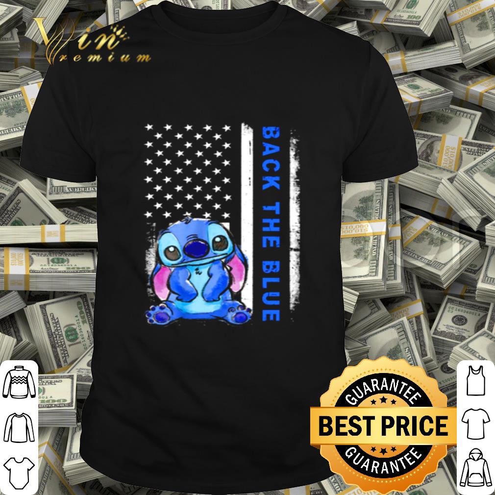 Disney Stitch American Flag Back The Blue Thin Blue Line shirt