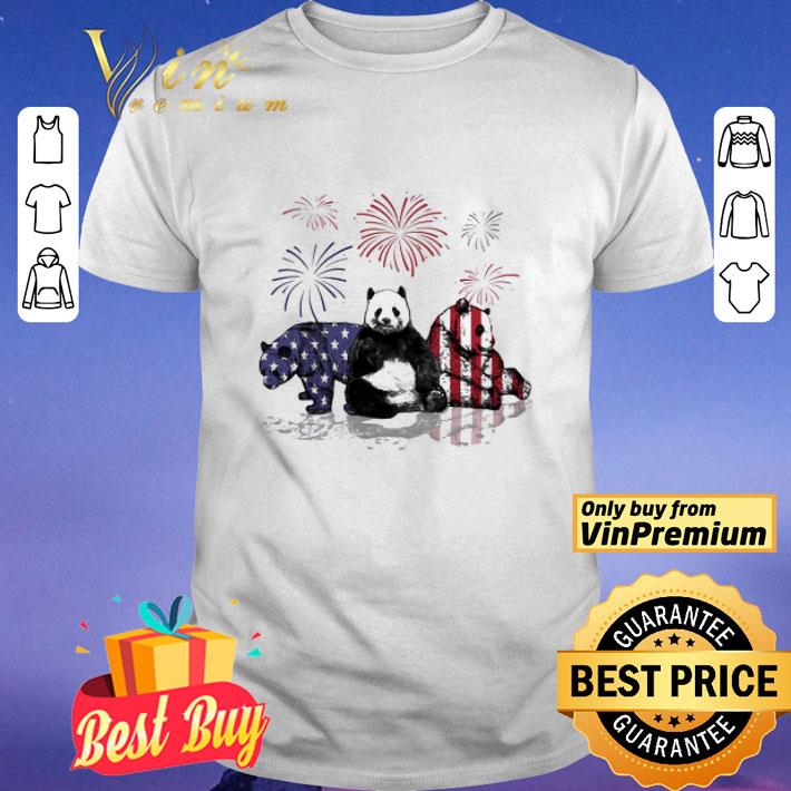 Bear firework american flag independence day shirt