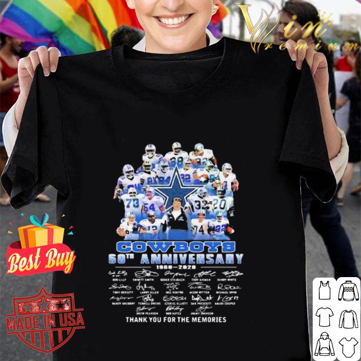 Cowboys 60th Anniversary Dallas Cowboys 1960-2020 Signatures shirt