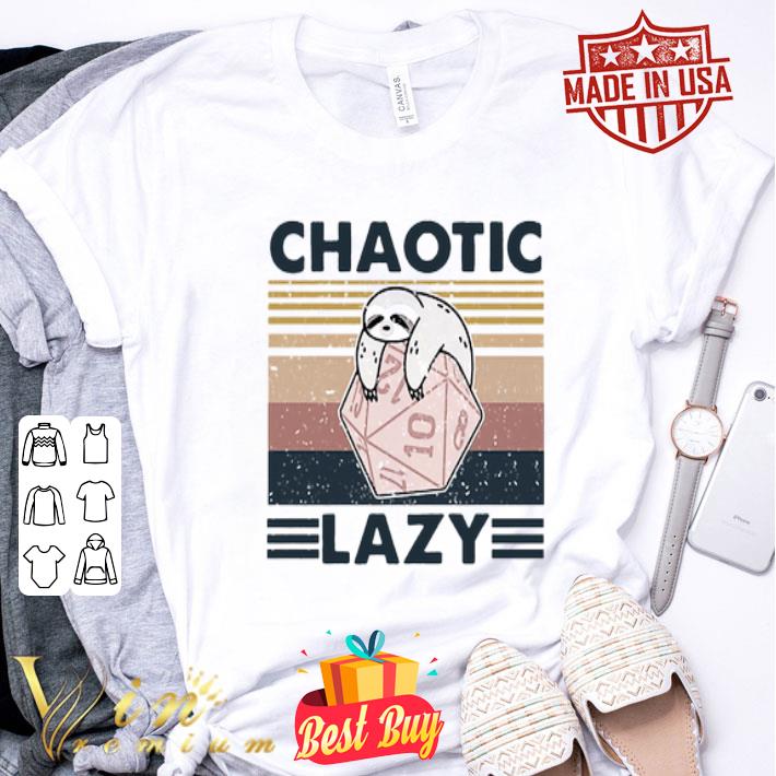 Sloth Chaotic lazy vintage shirt