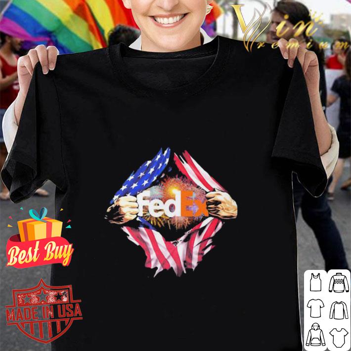 FedEx Insides Me Firework American Flag 4th Of July shirt