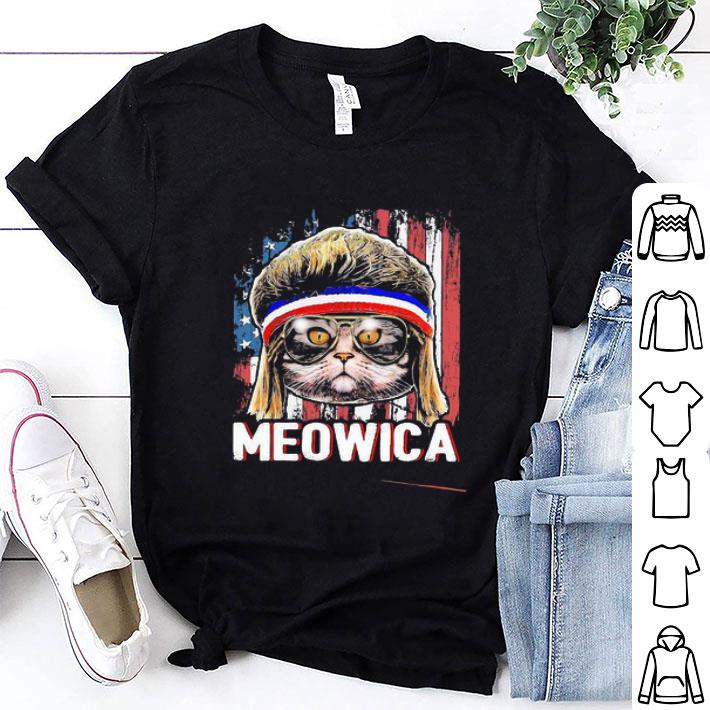Cat Meowica American Flag Independence Day 4th Of July shirt