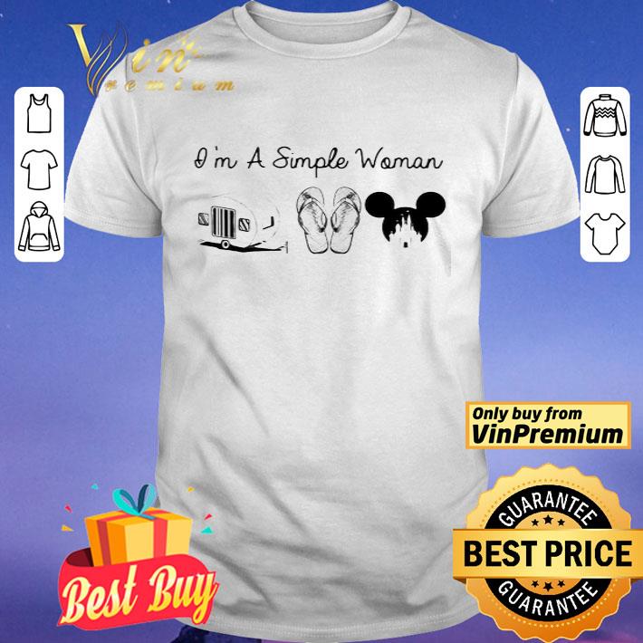 I’m a simple woman like camping sandals and mickey mouse shirt