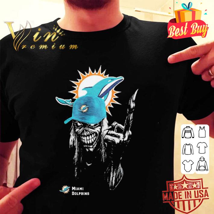 Iron Maiden Skull and Miami Dolphins shirt Iron Maiden Skull and Miami Dolphins shirt