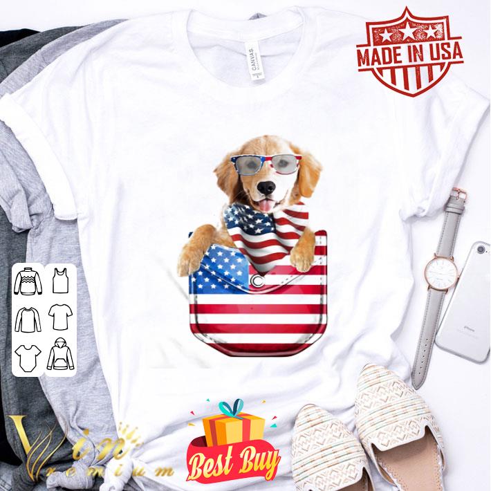 Golden Retriever In Pocket 4th Of July Independence Day shirt