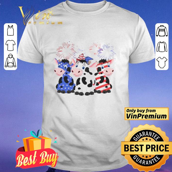 Cows American Flag 4th Of July shirt