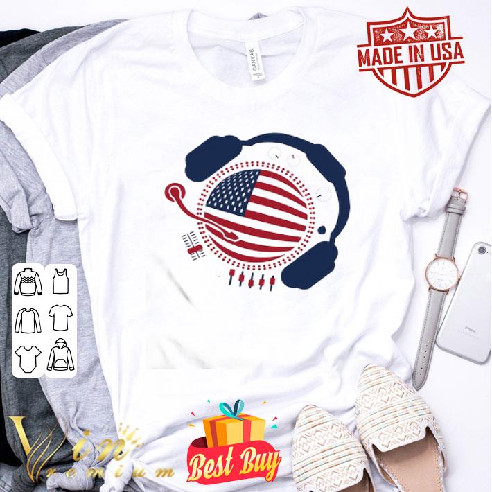 Dj Headphones American Flag 4th Of July Independence Day shirt