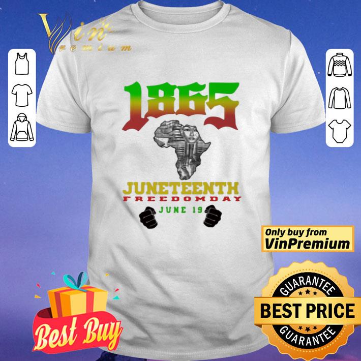 1865 map juneteenth freedom day June 19 hand shirt