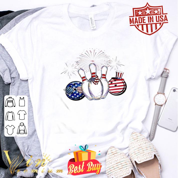 Firework Bowling American Flag 4th Of July Independence Day shirt