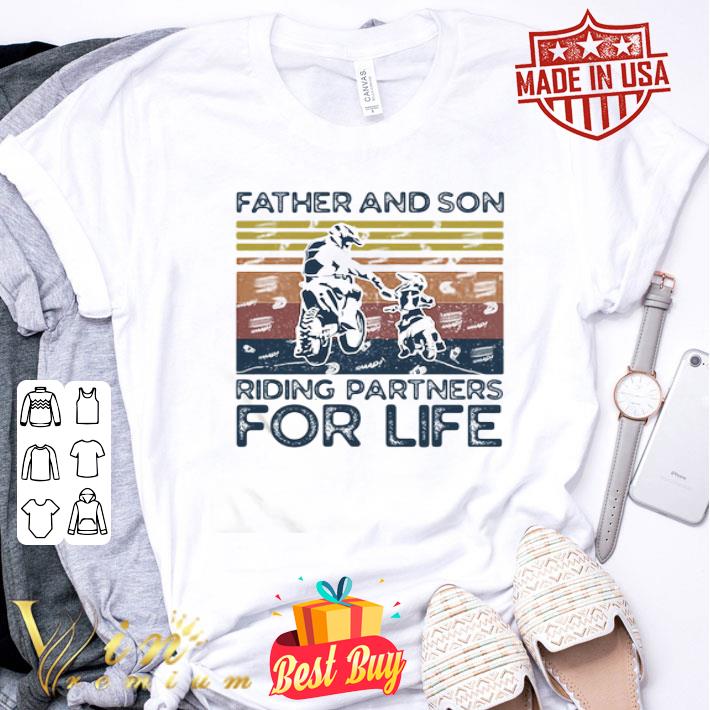 Motocross Father And Son Riding Partners For Life Father’s Day shirt