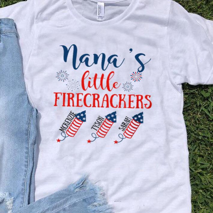 Firework Nana’s Little Firecrackers 4th Of July American Flag shirt
