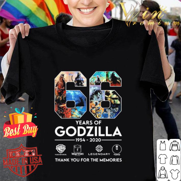 66 Years Of Godzilla 1954-2020 Warner Bros Legendary Toho shirt