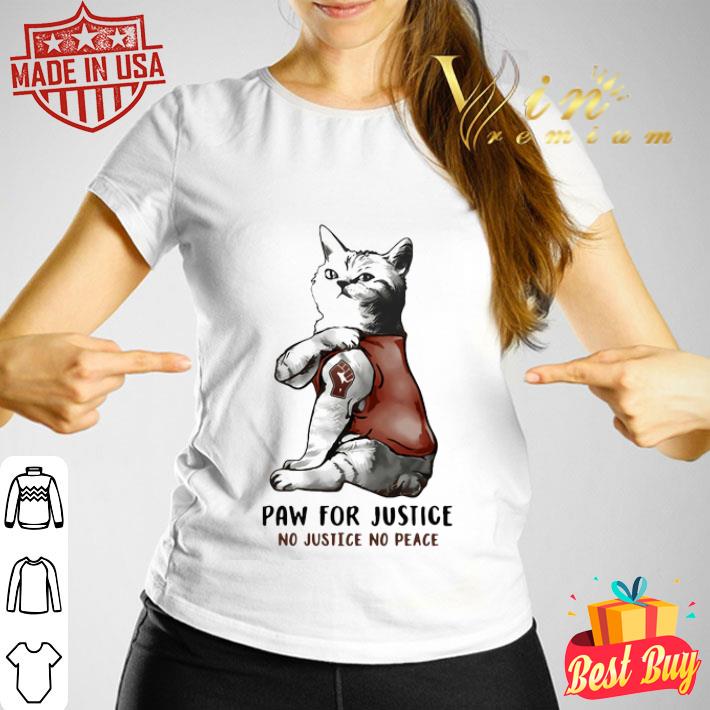 Cat Juneteenth Paw For Justice No Justice No Peace shirt Cat Juneteenth Paw For Justice No Justice No Peace shirt