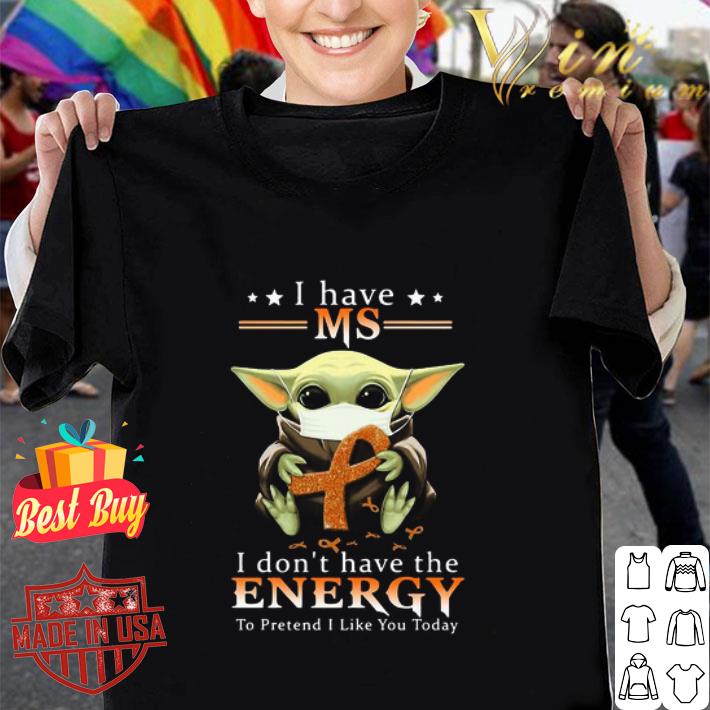 Baby Yoda I Have Ms I Don’t Have The Energy Breast Cancer Awareness shirt