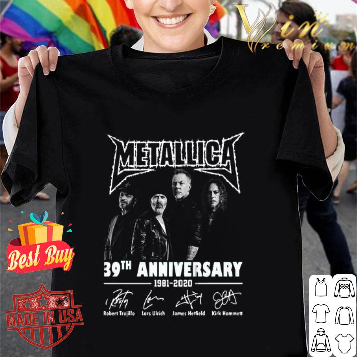 Logo Metallica 39th Anniversary 1981-2020 Signatures shirt