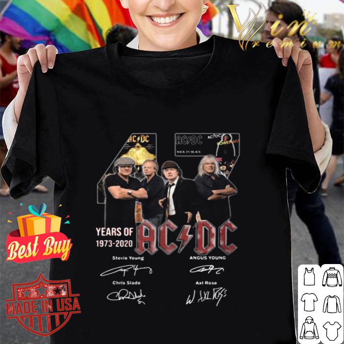 47 Years Of 1973-2020 Band ACDC Signatures shirt