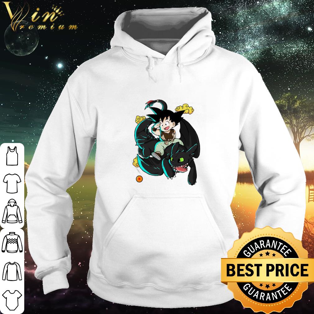 Official Dragon Ball Z Son Goku Riding Toothless Dragon shirt