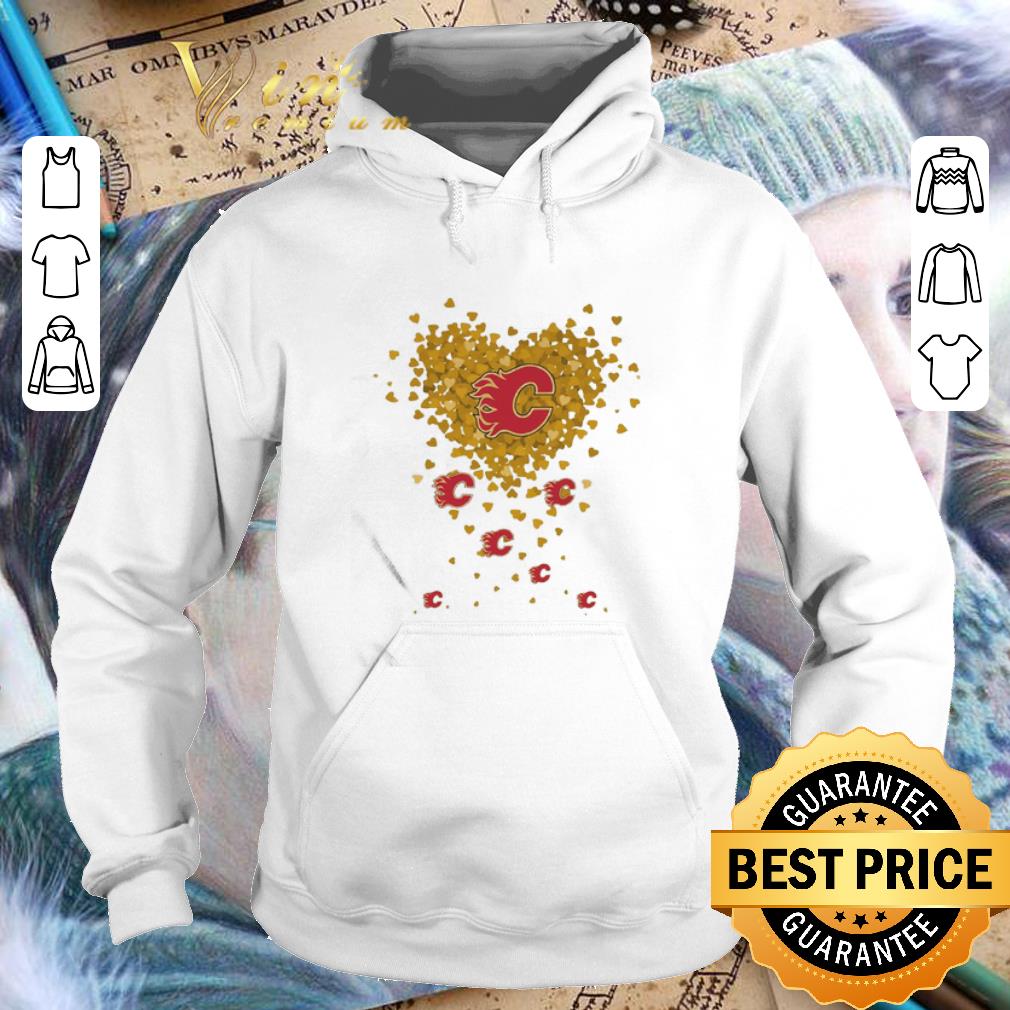 Love Calgary Flames Hockey Logo Tiny Shape Hearts shirt