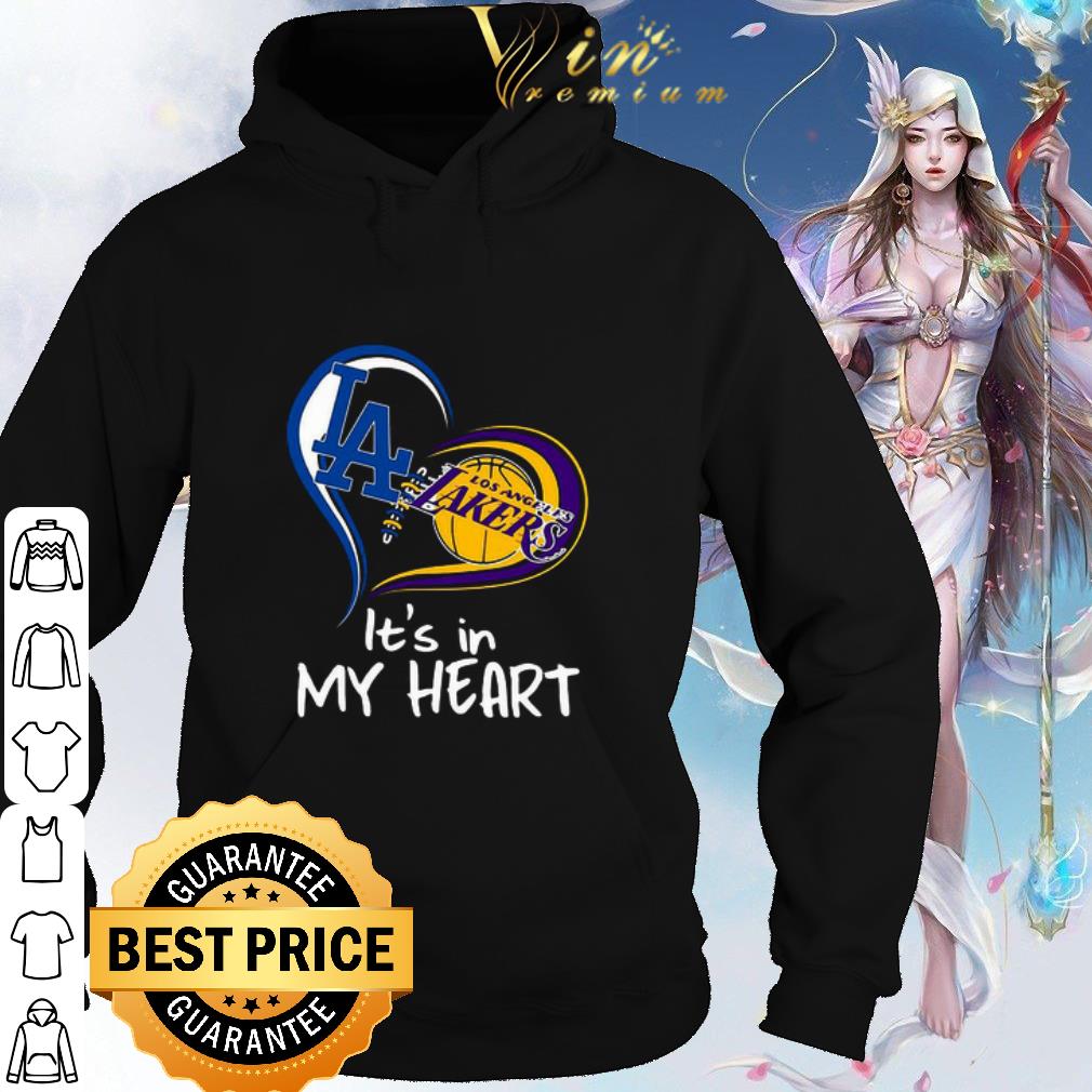 Nice Los Angeles Raiders And Los Angeles Lakers It’s In My Heart shirt