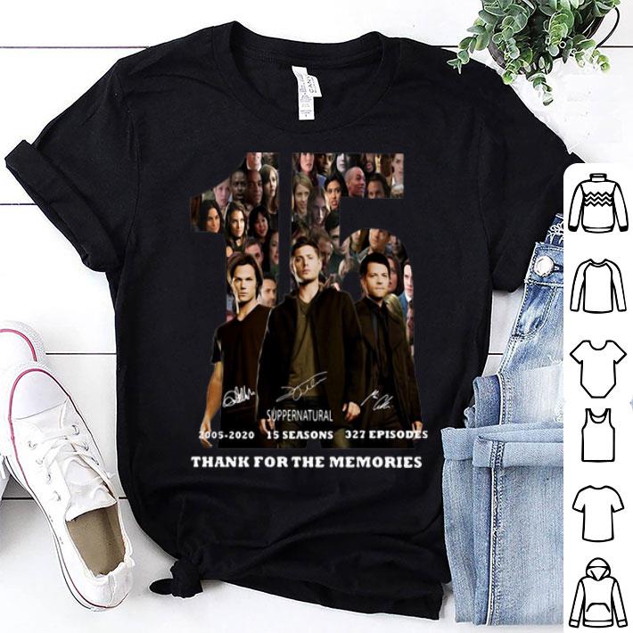 15 Supernatural 15 Seasons 327 Episodes Thank For The Memories shirt