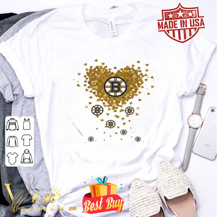 Love Boston Bruins Hockey Logo Tiny Shape Hearts shirt