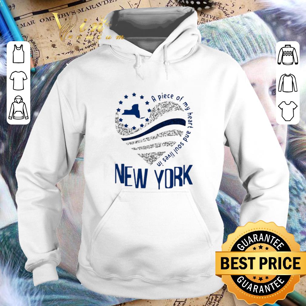 A Piece Of My Heart And Soul Lives In New York Map shirt