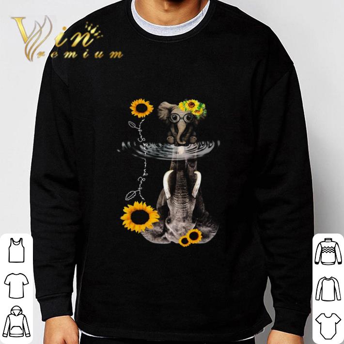 Elephants Mom And Baby Sunflower Water Mirror shirt