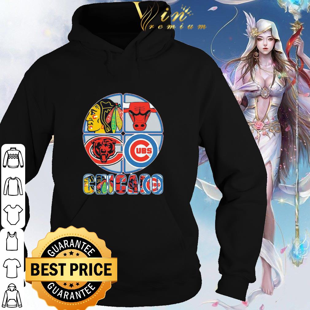 Pretty Chicago Blackhawks Bulls Bears And Cubs Logo shirt