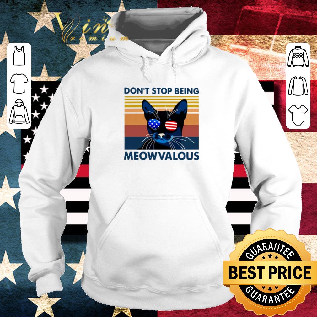 Pretty Vintage Don’t Stop Being Meowvalous Cat Glasses American Flag shirt