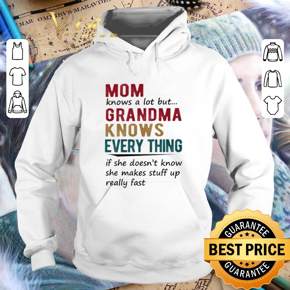 Vintage Mom Knows A Lot But Grandma Knows Everything Mother's Day shirt